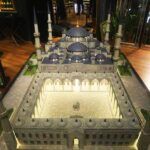 Turkey, wooden model of the Blue Mosque