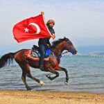 Turkey, Turk commuting by horse