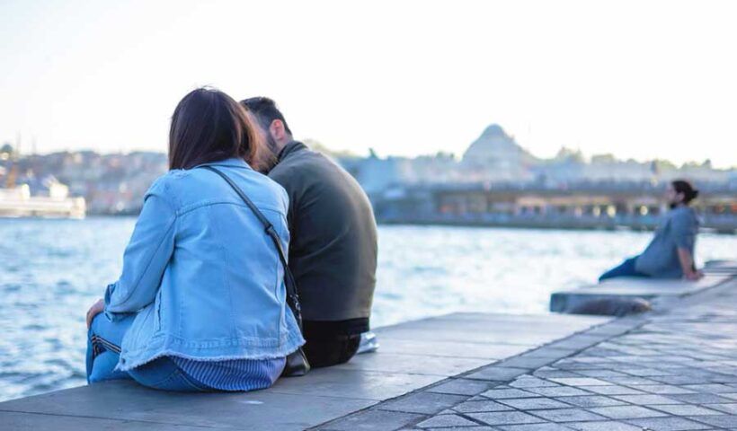 Istanbul, couple at Galata
