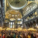 Istanbul, Hagia Sophia with tourists
