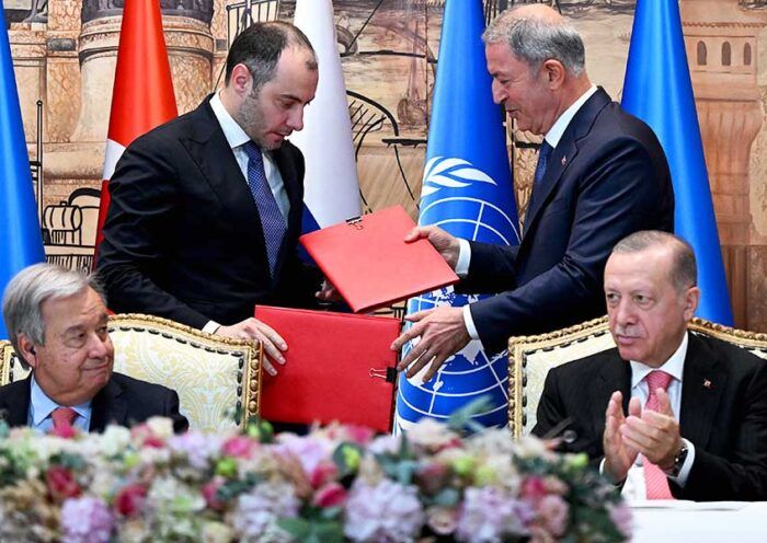 Turkey, agreement with Russia and Ukraine to export grain