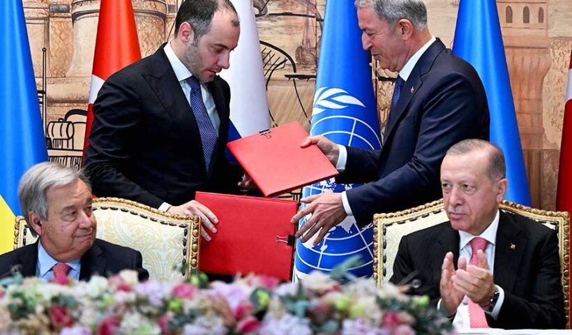 Turkey, agreement with Russia and Ukraine to export grain