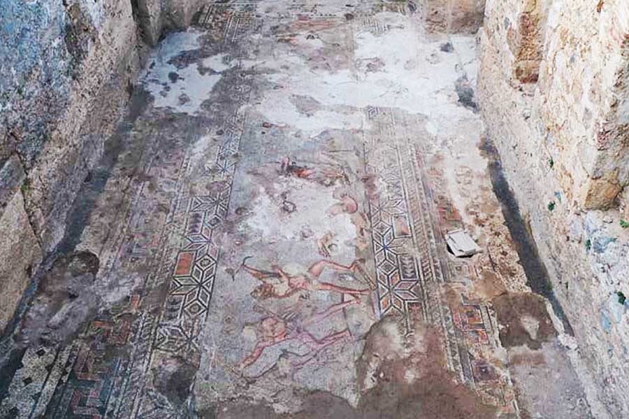 Turkey, Hercules mosaic discovered