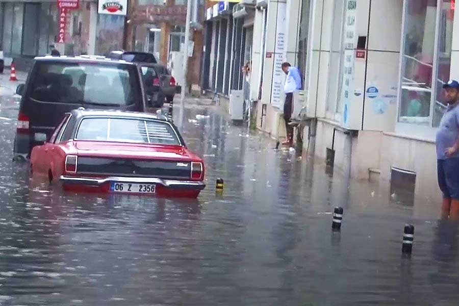 Istanbul, floods in Silivri