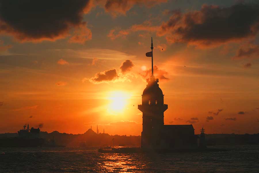 Istanbul, Maiden's Tower in the Bosphorus