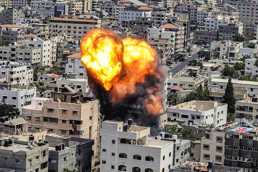 Palestina, bombardeo de Israel sobre Gaza