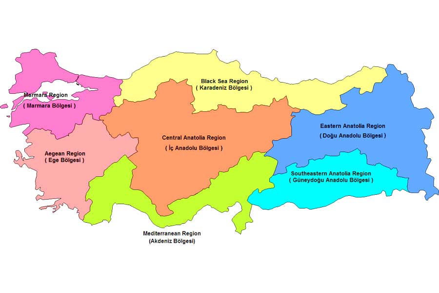 Turquía, regiones