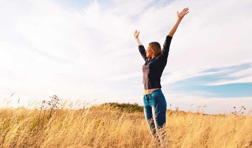 woman, happiness and well-being