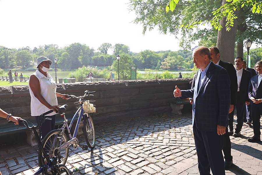 Erdoğan por el Central Park de Nueva York