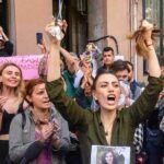 Istanbul, protest over women situation in Iran