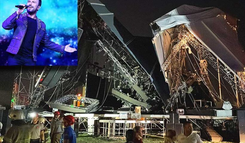 Turkey, Tarkan concert stage collapsed