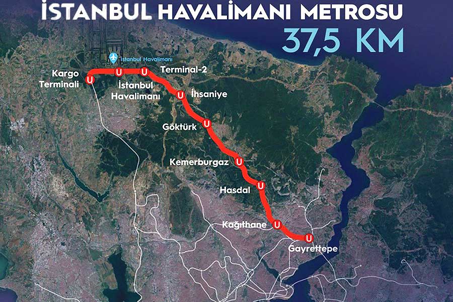 Estambul, línea de metro del aeropuerto