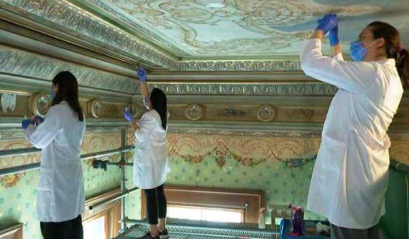 Istanbul, restoration works at Dolmabahçe Palace