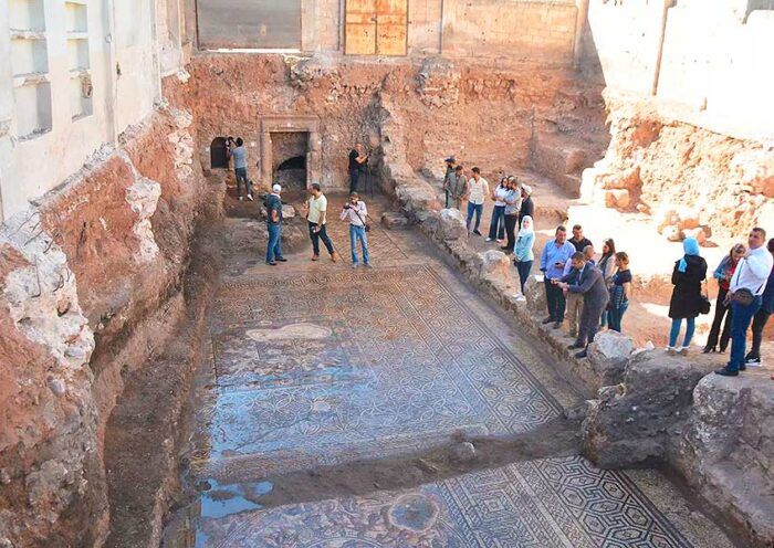 Syria, Roman mosaic in Homs