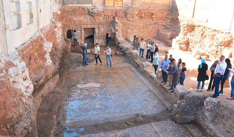 Syria, Roman mosaic in Homs