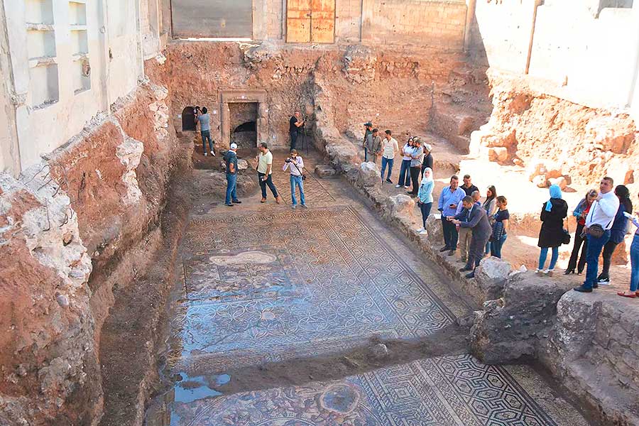 Syria, Roman mosaic in Homs