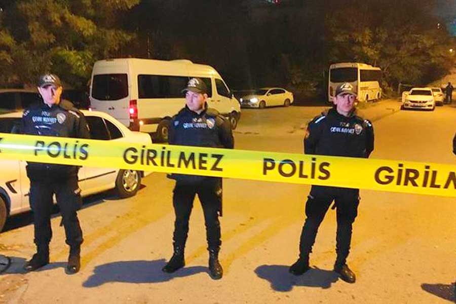 Ankara, police in a crime scene