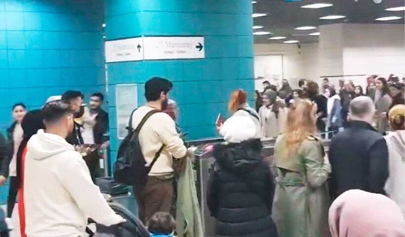 Istanbul, emergency evacuation of Marmaray