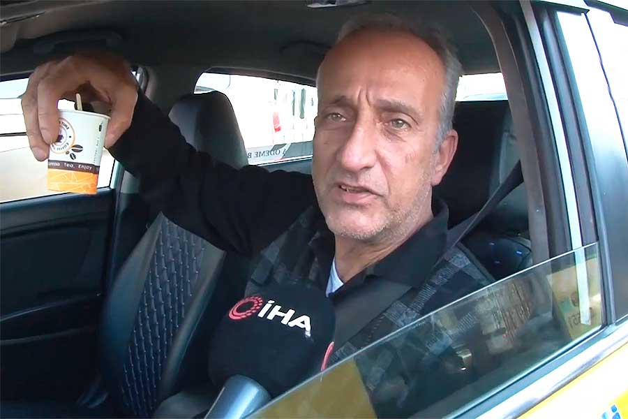 Istanbul taxi driver fined for drink (tea) and drive
