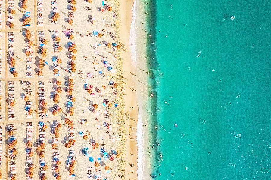 Antalya, tourists on the beach