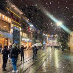 Estambul con nieve, nevada