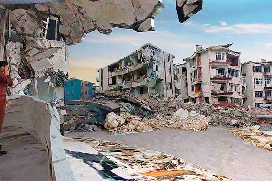 houses destroyed after Turkey earthquake