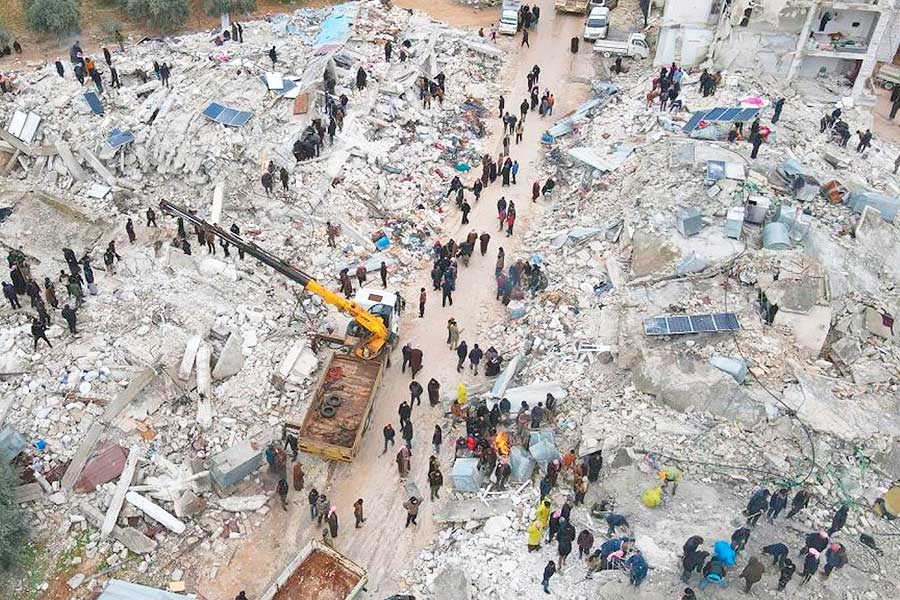 Syria, destruction by the earthquakes in Turkey