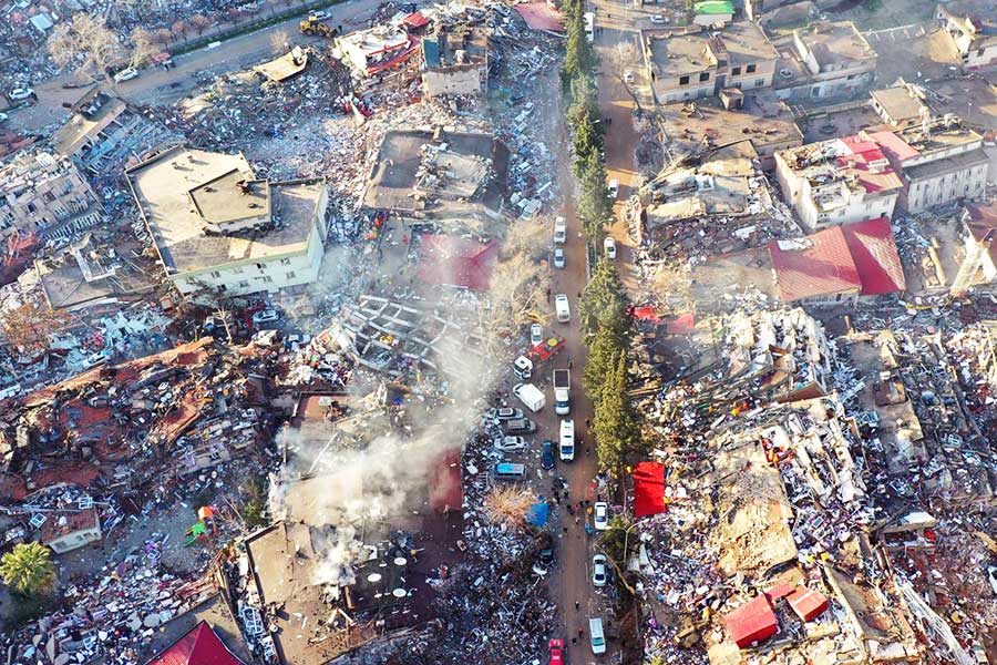 Turkey, consequences of the earthquakes from the air