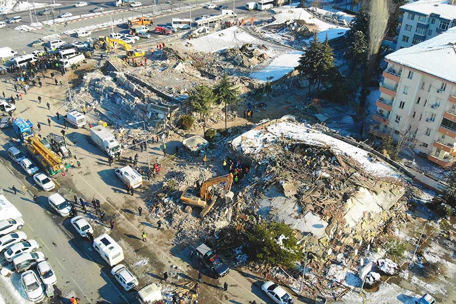 Turkey, destruction by the earthquake in Malatya