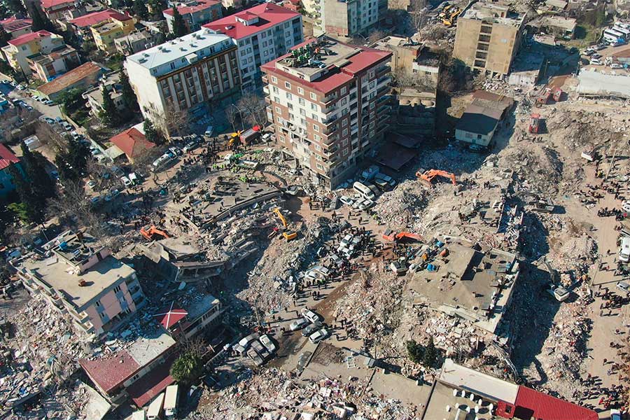 Turquía, destrucción por el terremoto