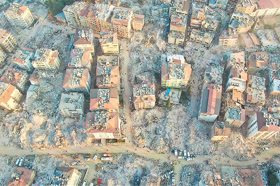 Turquía, destrucción por los terremotos en Kahramanmaraş