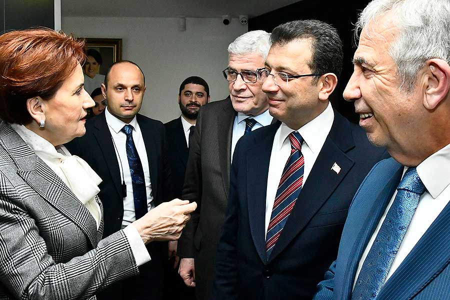 Akşener from İYİ Party, with İmamoğlu and Yavaş
