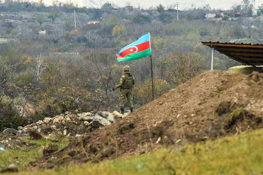 Azerbaiyán, soldado azerí en Karabaj