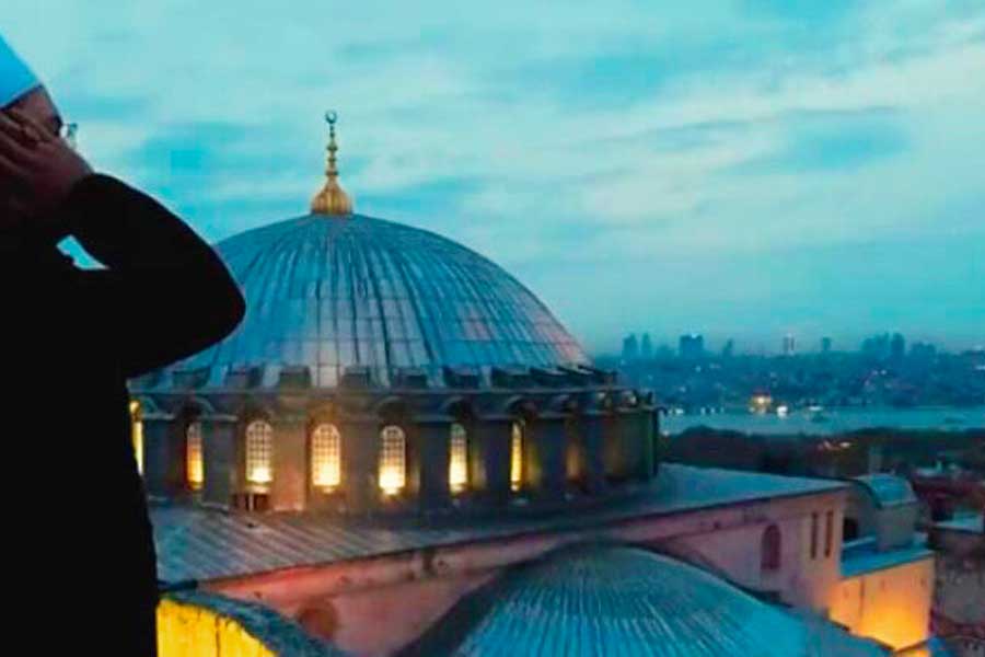 Istanbul, call to prayer from Hagia Sophia