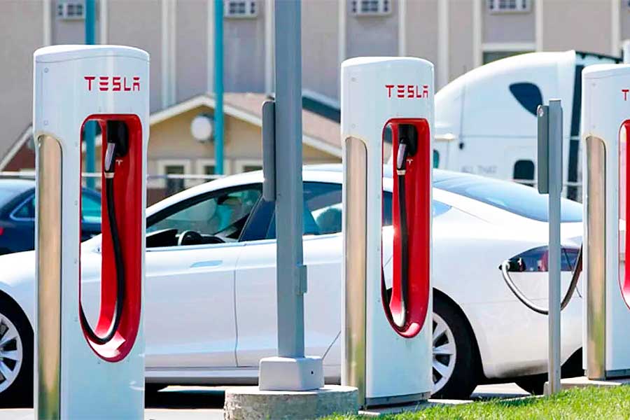 Tesla super chargers