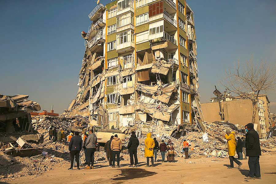 Turkey, buildings destroyed by the earthquake