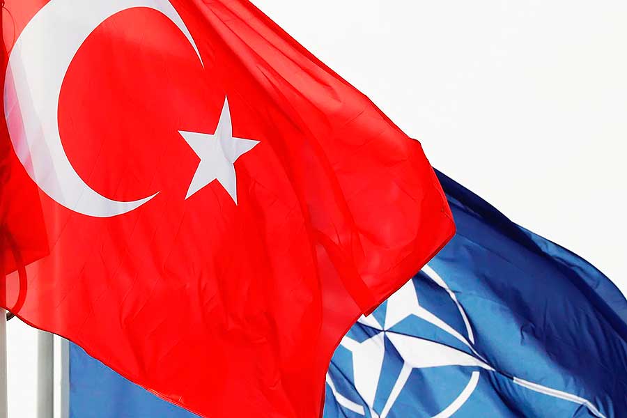 Turkey and NATO flags
