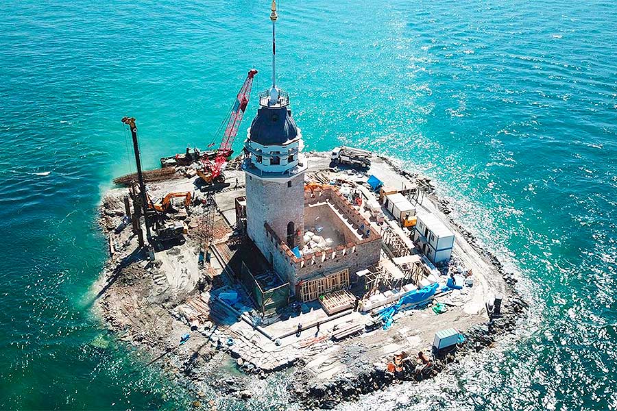 Istanbul, Maiden's Tower restoration