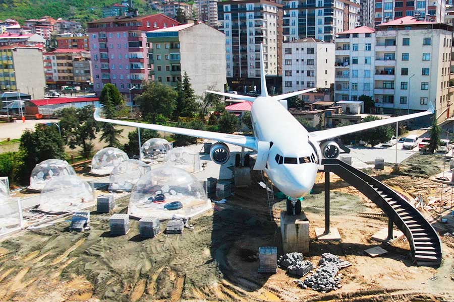 Turkey, planes becomes restaurant in Trabzon