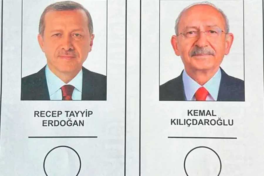 ballot for the presidential elections in Turkey