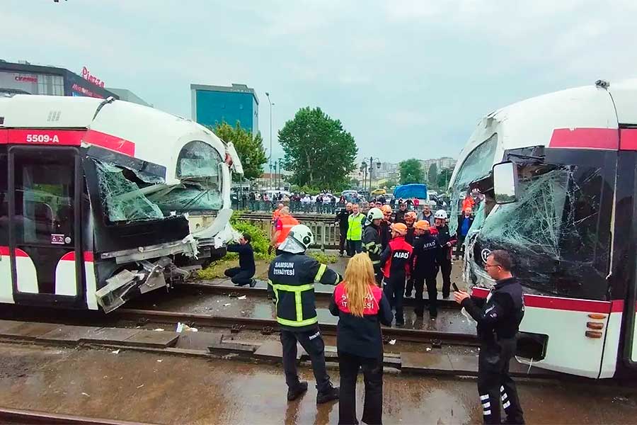 Turquía, choque de trenes en Samsun