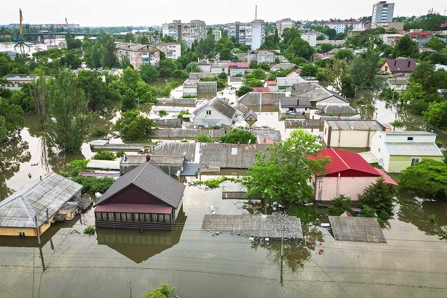 Ukraine, Kherson flooding