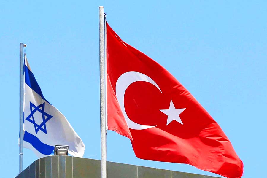 Israel and Turkey, flags