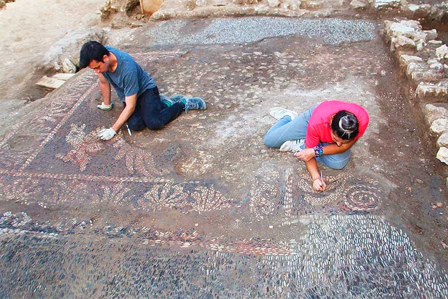 Turkey, Hellenistic mosaic found in Sinop