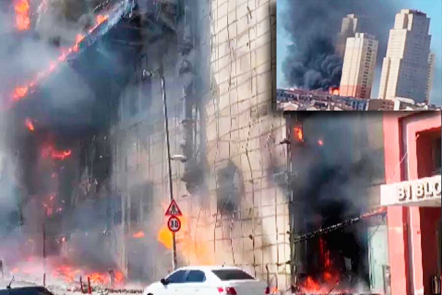 Estambul, incendio en un centro cultural de Esenyurt