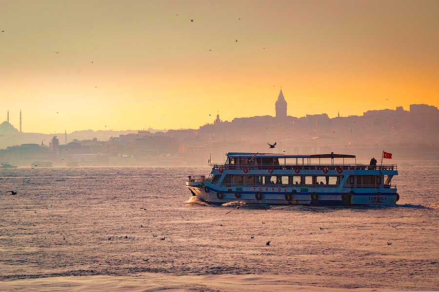 Istanbul, ferry in the Bosphorus