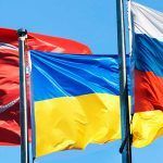 Turquía Ucrania y Rusia, banderas