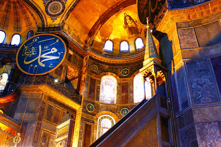 interior de Santa Sofía, Estambul