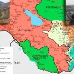 Armenia, Azerbaijan and Karabakh map