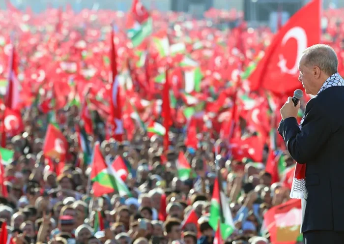 Erdoğan, protest over Gaza in Istanbul